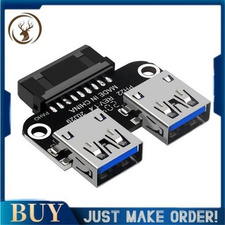 20Pin sang Dual USB3.0 Adapter Connverter Bo mạch chủ để bàn 19 Pin / 20P Header sang 2 cổng USB một đầu nối nữ, PH22