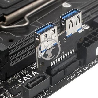 20Pin sang Dual USB3.0 Adapter Connverter Bo mạch chủ để bàn 19 Pin / 20P Header sang 2 cổng USB một đầu nối nữ, PH22