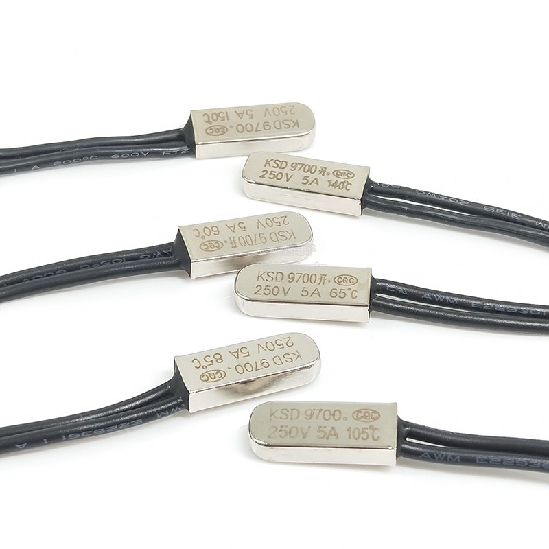 Bộ điều khiển nhiệt độ / công tắc nhiệt độ kim loại KSD9700 5A thường mở / thường đóng 40 độ-150℃Bảo vệ nhiệt