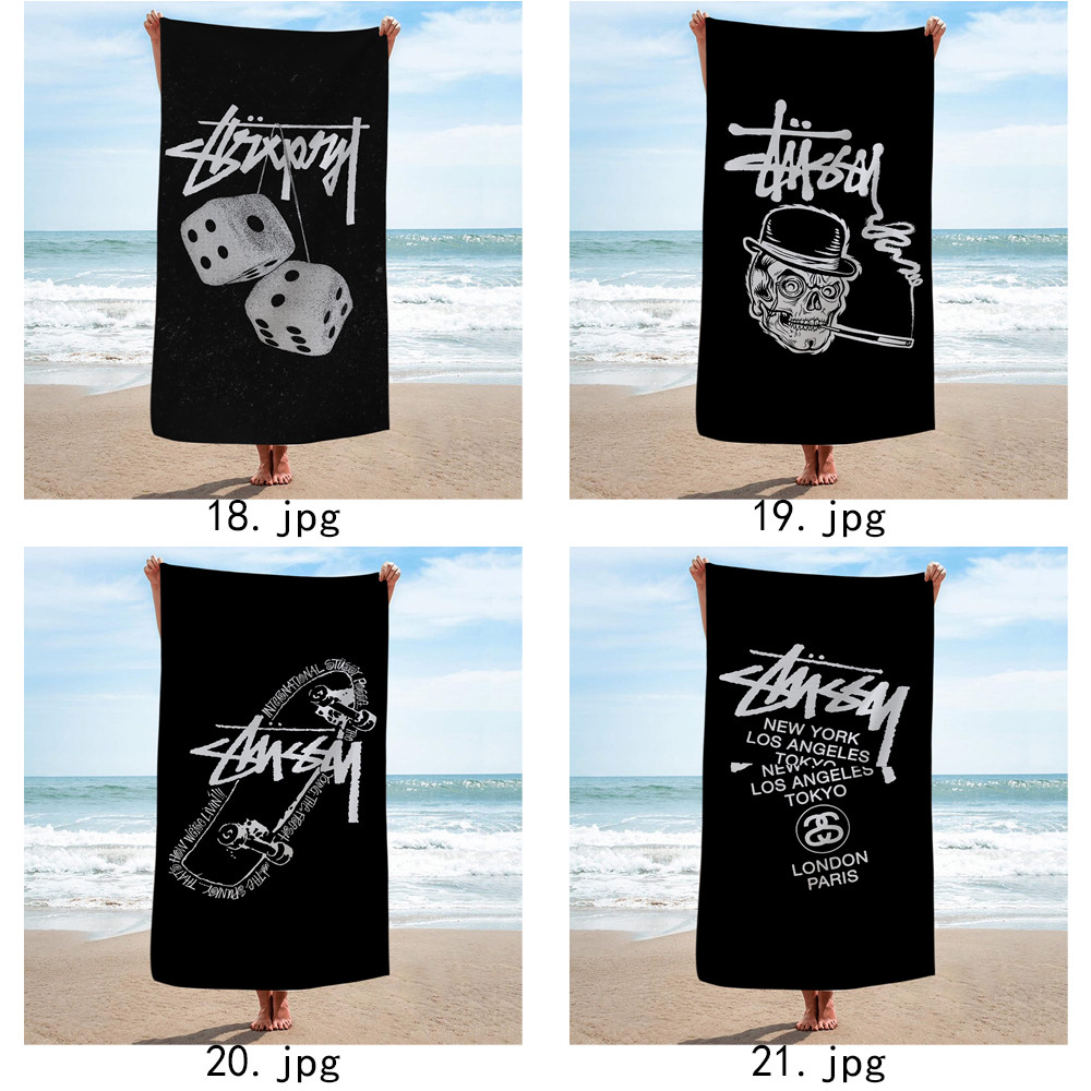 Khăn tắm vách ngăn Art Stussy Logo, Khăn tắm bể bơi đi biển, Quà tặng kỷ niệm sinh nhật