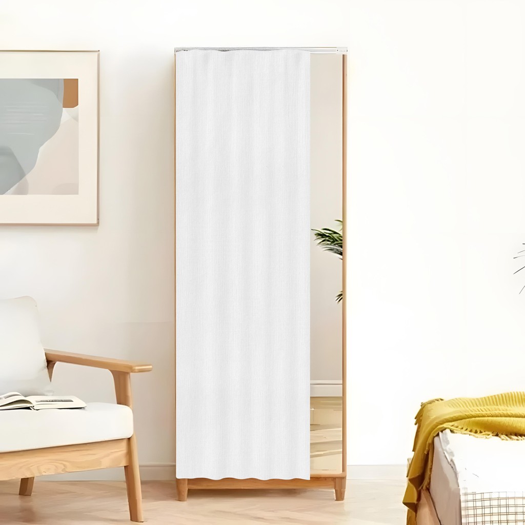 Rèm gương đơn giản & sạch sẽ - Bảo hiểm toàn diện, Chống bụi, Bao gồm đường ray, Kết cấu giấy mềm