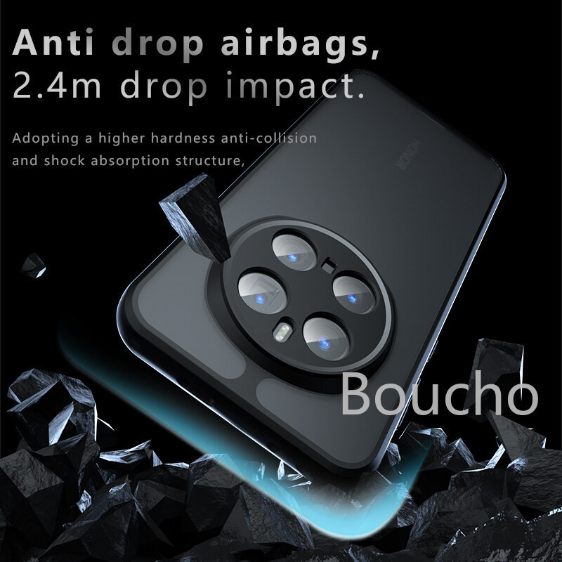 Dành Cho Honor Magic 7 6 5 Pro Magic7 Magic7Pro 7Pro 5G Ốp Điện Thoại Trong Suốt Mờ Giáp Bảo Vệ Chống Sốc Mặt Sau Chống Vân Tay Bìa Cứng