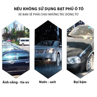 Bạt phủ ô tô áo bạc phủ trùm oto xe hơi 4,5,7 chỗ xe bán tải chống nước,nóng, chống xước chống mưa bụi bẩn lá