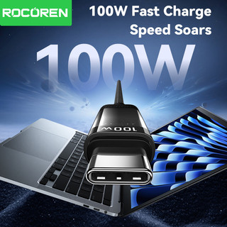 Cáp Rocoren 100W Type C sang USB C PD 3.0 Sạc nhanh 4.0 Loại sạc nhanh C sang TypeC Dây cho iPhone 16 Samsung