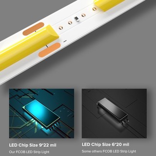 12V 24V 480LEDs / m Dải đèn LED COB mật độ cao RA90 Chiếu sáng tuyến tính không chấm có thể điều chỉnh độ sáng, Băng LED linh hoạt màu trắng mát mẻ tự nhiên ấm áp để trang trí khách sạn tại nhà