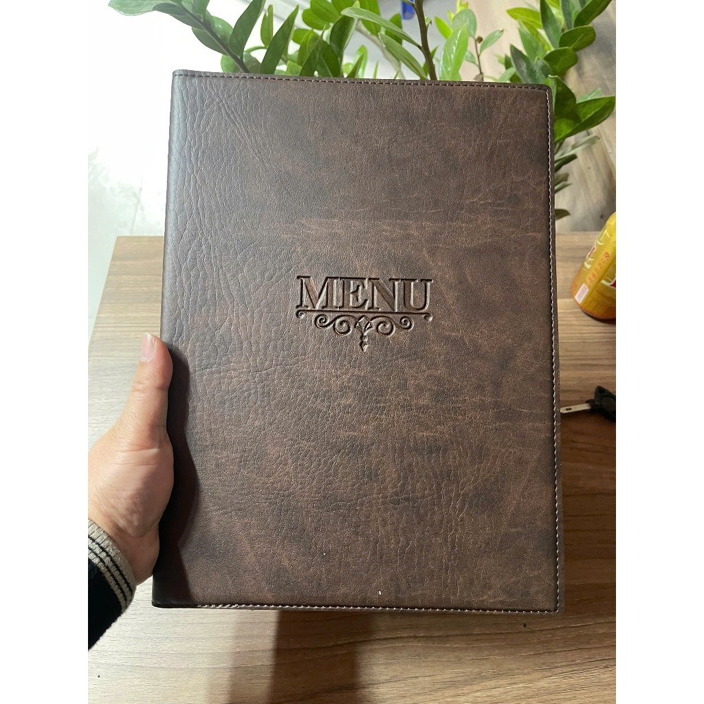 Bìa Menu Da PVC khổ A4 đủ màu Loại 10, 15,20 Lá Sang Trọng Cho Nhà Hàng ...