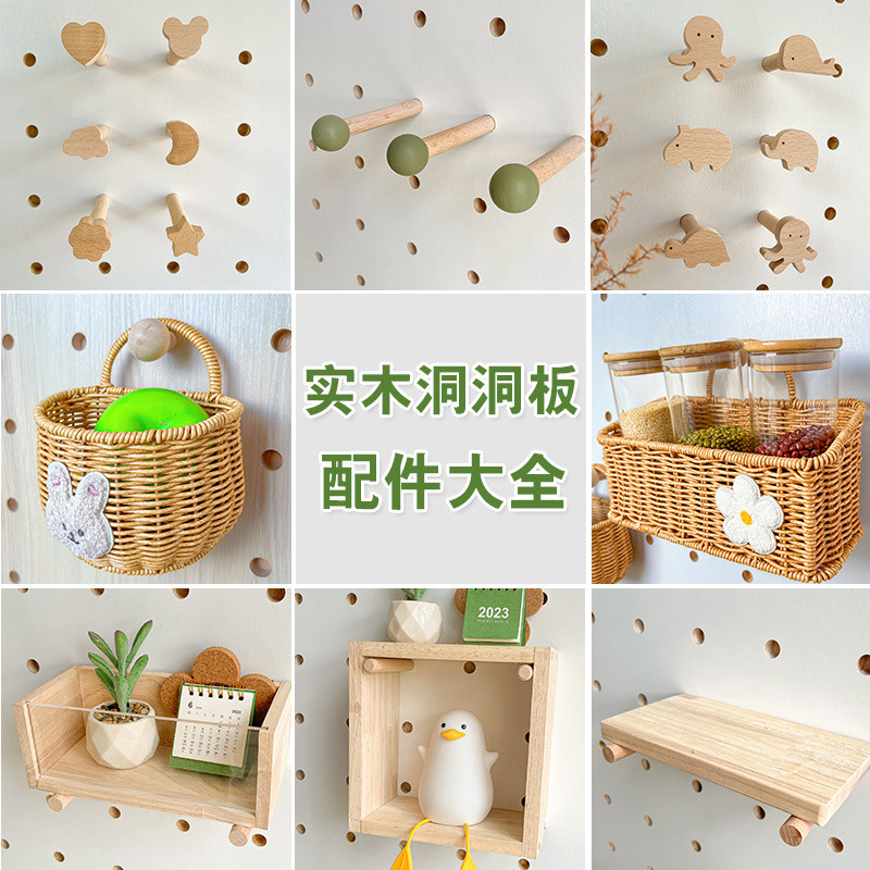 Bảng Lỗ Phụ Kiện Gỗ Chắc Chắn Đa Năng Móc Kệ Bộ Lỗ Tròn Matchstick Tùy Chỉnh Gỗ Dính Gỗ diy7.17 Y7CT