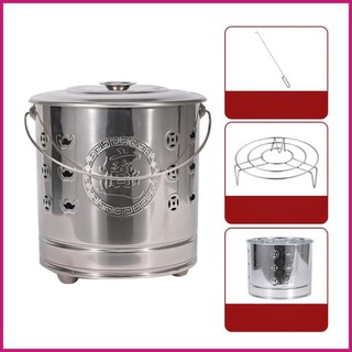 Đốt Thùng Cho Bên Ngoài Đốt Giấy Xô Nắp Inox Có Móc Lửa Và Lót An Toàn Di Động Cho shopidaevn