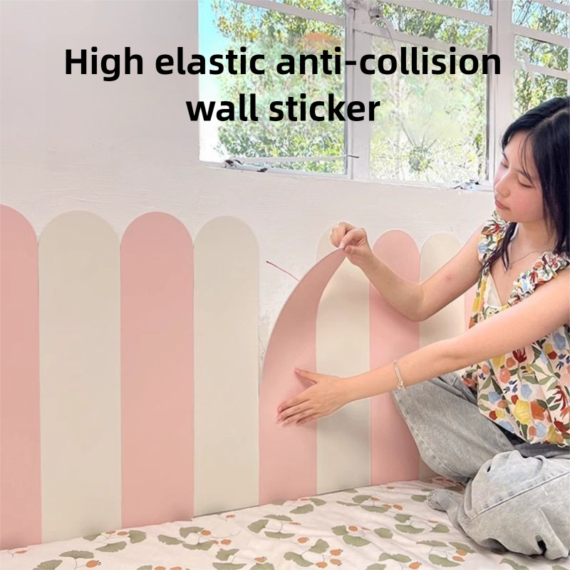 Váy Tường Túi Mềm Tự Dính 3d Miếng Dán Tường Chống Va Chạm Ba Chiều Phòng Trẻ Em Giường Chống Va Chạm