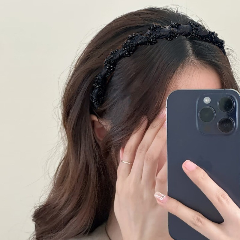 [GuuDuu] Băng đô nhung phong cách Hàn Quốc - có răng - Vòng buộc tóc chống trượt mượt mà - Băng đô rửa mặt cho nữ - Băng đô trán cao - Phụ kiện tóc sang trọng