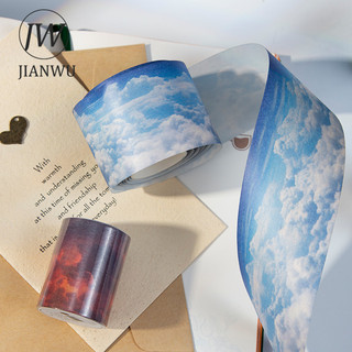 JIANWU 50mm * 200cm Cloud Series Vintage Rainbow Cloud Phong Cảnh Chất Liệu Cắt Băng Washi Sáng Tạo DIY Tạp Chí Văn Phòng Phẩm