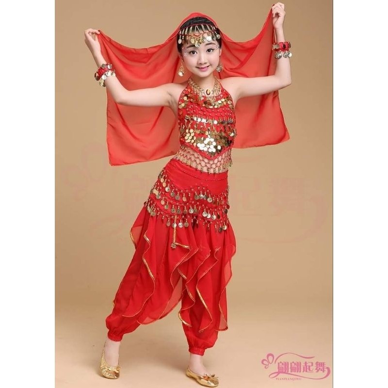 ( yếm + quần + khăn + đai) trang phục múa ấn độ ấn độ quần khế trang phục ấn độ biểu diễn văn nghệ