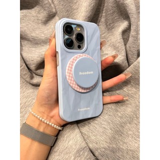 Vỏ điện thoại có giá đỡ từ tính xếp li màu trơn tiên tiến Thích hợp cho iPhone16 15 14 13 Pro max Bảo vệ Camera chống sốc Vỏ cứng chống rơi