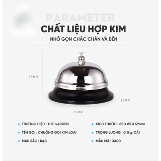 Chuông báo order halo haloo (cỡ lớn,trung, bé, hàng inox hịn)