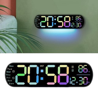 Đồng hồ báo thức kỹ thuật số LOVIVER LED, ngày báo thức, treo tường, độ sáng điều chỉnh, dùng cho phòng ngủ, văn phòng, phòng tập