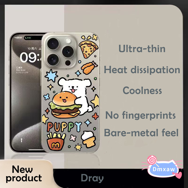 Ốp Điện Thoại Tản Nhiệt Cho Chó Siêu Mỏng Cho iQOO Z10 Z10X Z9 Turbo Z9X Z8 Z8X Z7 Z7X 13 12 11 10 9 8 Pro 5G 4G Vỏ Hoạt Hình Ốp Lưng Mềm Mờ Dễ Thương