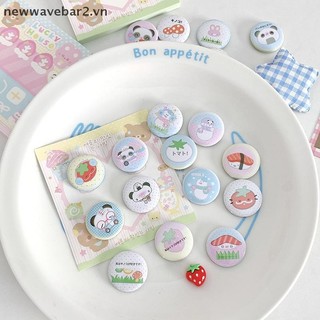 [Mới] Bộ 6 Nút Huy Hiệu Hoạt Hình Retro Dễ Thương, Phù Hợp Trang Trí Balô và Túi Đựng Bút Chì Trẻ Em.