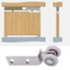 Khối ròng rọc vòng bi AMBU 2 chiếc, Ròng rọc cửa trượt bằng kim loại 40x19mm 60x19mm, Im lặng mượt mà bền bỉ với hai bánh xe nhựa Phụ kiện rèm bánh xe