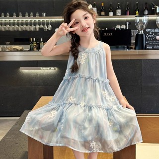 Đầm Công Chúa Bé Gái Chiffon Mùa Hè – Váy Dạo Biển Xếp Tầng Hoa Nhẹ Nhàng Dễ Thương