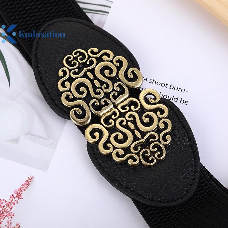 Kudosation Thời Trang Hàn Quốc Nữ Trang Trí Co Giãn Thắt Lưng Rộng Khóa Đầm Áo Len Áo Len Thắt Lưng Cho Người Phụ Nữ