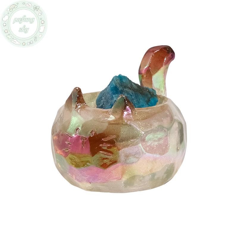 PUSKY 1 Sáng Tạo Đá Thô Pha Lê Trang Trí Hộp Bí Ẩn Cung Hoàng Đạo Chòm Sao Pha Lê Serie Để Bàn Trang Trí Quà Tặng Bất Ngờ VN