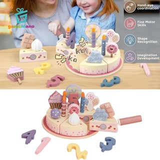 Gamchiano Bánh Sinh Nhật Đồ Chơi Nhà Bếp Playset Thủ Công Phát Triển Nhận Thức Kỹ Thuật Số Vai Trò Chơi Lễ Kỷ Niệm Trang Trí Tiệc Cho Bé Gái