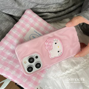 ibumpers Ốp Lưng iPhone Dễ Thương 3D Nơ Tươi Ngọt Ngào Xếp Ly Kết Cấu Mềm Ốp Lưng Điện Thoại iPhone 16 15 14 13 11 12 Pro Max 14 15 Plus