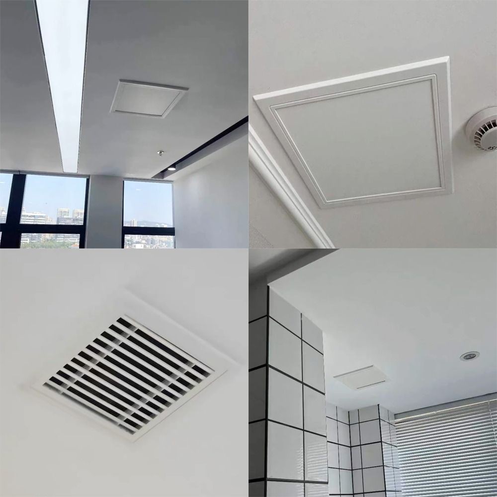 Tấm che nắp mở YRBWD, Cửa bảng điều khiển truy cập bằng nhựa màu trắng, Chốt cửa có thể tháo rời Kiểm tra lỗ Cửa trần treo tường
