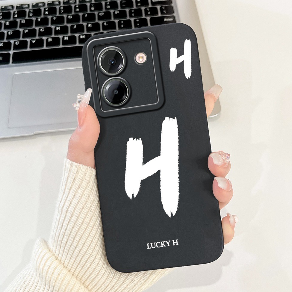 Dành Cho Poco M7 Pro 5G Ốp Lưng Chữ Thời Trang Đơn Giản Thiết Kế Họa Tiết A-Z Vỏ Silicon Chống Sốc 2409FPCC4G 2409FPCC4I