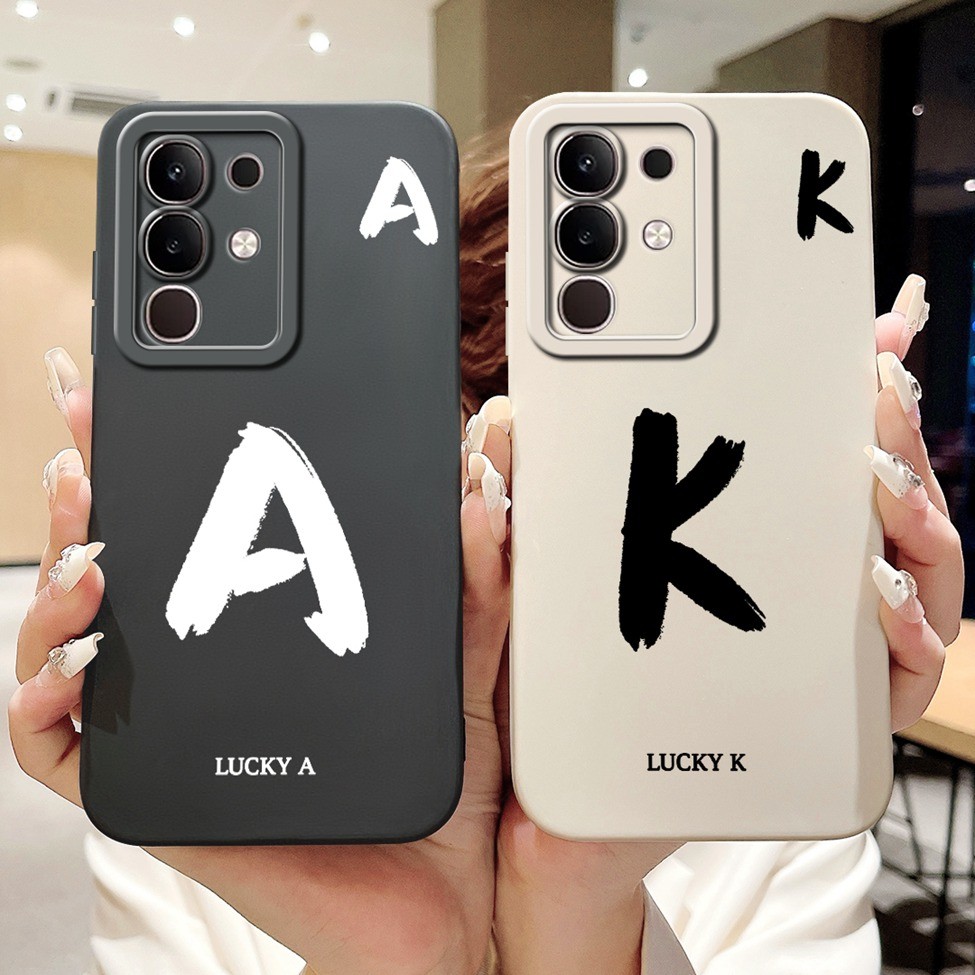 Ốp lưng iQOO Z10x V2445A Vivo iQOO Z10x Ốp lưng thời trang đơn giản Thiết kế họa tiết A-Z Ốp lưng chống sốc bằng silicon