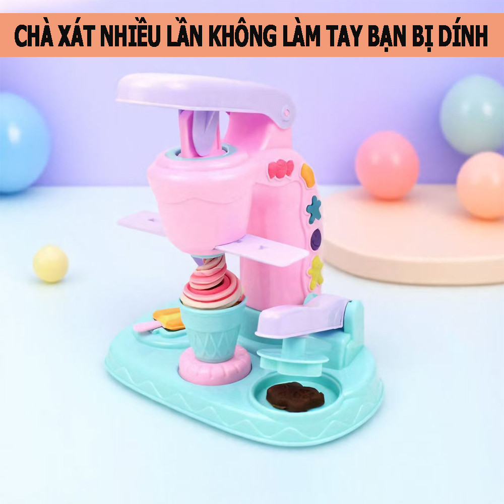 Ice Cream Clay Set - Kids Creative Fun Educational Mold Tools for 3-6Y