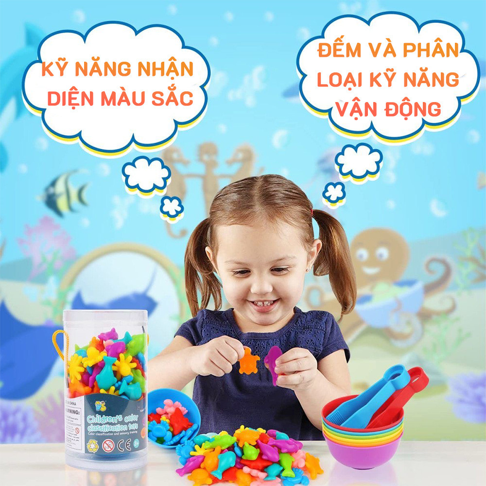 Bộ Đồ Chơi Đếm Động Vật Cho Trẻ Em Sớm Nhận Biết Màu Sắc Đồ Chơi Trợ Giảng Toán Học Đồ Chơi Giáo Dục