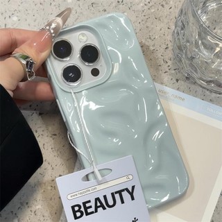 Ốp Bảo Vệ Chống Sốc TPU Mềm Cho iPhone 11 12 13 14 15 16 Pro Max Plus Ốp Điện Thoại Silicon Bề Mặt Bóng Thời Trang Có Nếp Nhăn