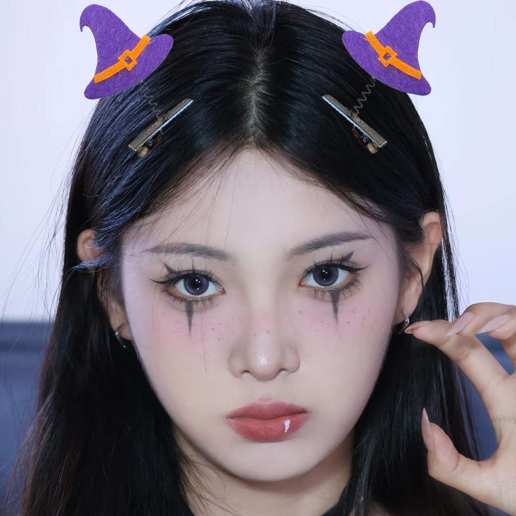 Bộ Kẹp Tóc Bí Ngô Ma Gothic Witch Barret DIY - Phụ Kiện Tóc Cosplay Cho Bé Gái
