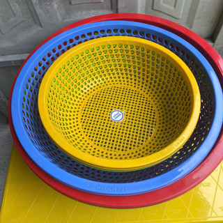 2 Rổ Nhựa Tròn Lỗ To, Rổ Gạo – Dụng Cụ Rửa Rau Củ, Trái Cây Winhome - Trường An VN