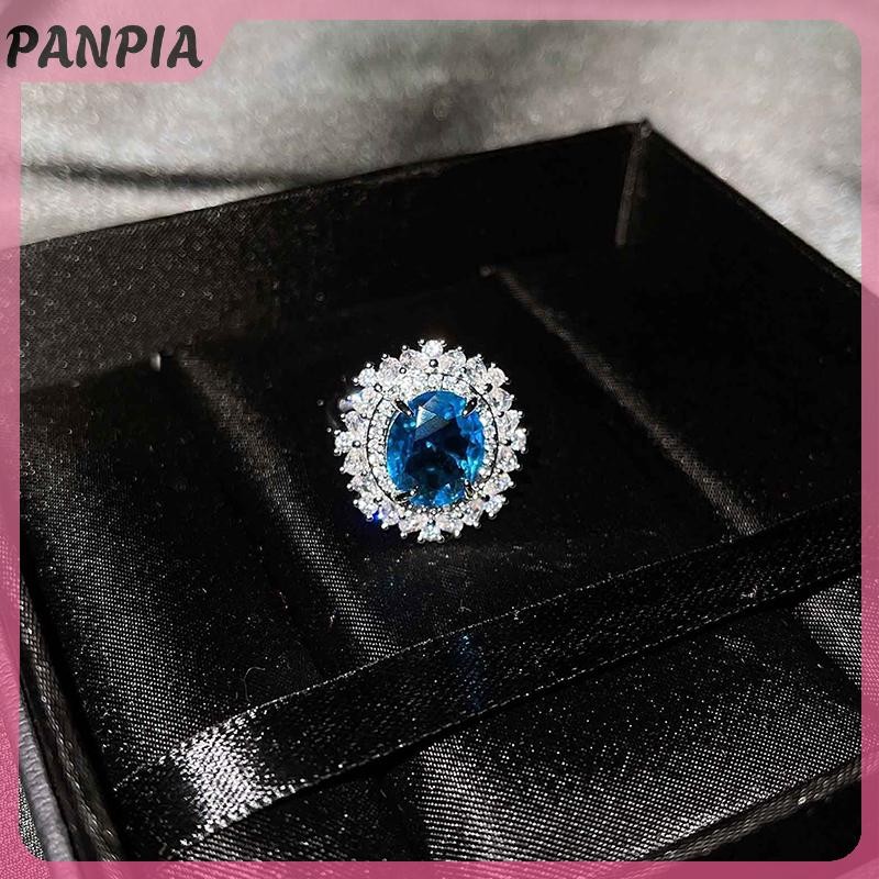 PNPIA-3 Cái / bộ Thanh Lịch Sang Trọng Pha Lê Zircon Vòng Cổ Bông Tai Nhẫn Dành Cho Nữ Bé Gái Tiệc Cưới Bộ Trang Sức Quà Tặng
