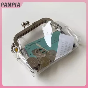 PANPIA-Ins Trong Suốt Đơn Giản Sắt Miệng Kẹp Túi Đồ Nhỏ Túi Bảo Quản Ví Đựng Tiền Xu