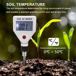 Máy phân tích đất EC, đo độ dẫn điện cho cây trồng, kiểm tra chậu, nông nghiệp - Trắng