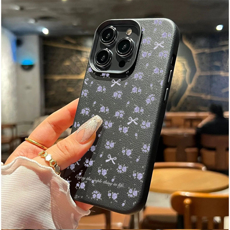 Ốp Lưng Cho OPPO A3X A40 A3 A5 PRO A5X RENO 10 PRO 7Z 8 5G 6 5 Bao Da Sang Trọng Nơ Hoa Anh Đào Lichee Silicon Mềm Mại
