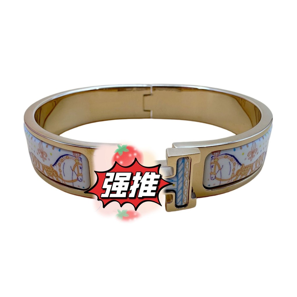 Cao Cấp Họa Tiết Động Vật Men h Vòng Tay Nam Nữ Cùng Phong Cách Cao Cấp Ánh Sáng Sang Trọng Trang Sức