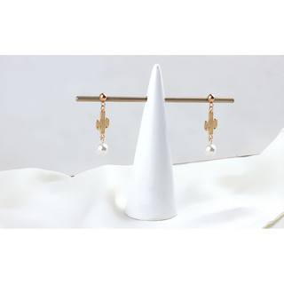 Phụ kiện trang sức bông tai DIY Bông Tai Bông tai hợp kim Hàn Quốc hình học xương rồng Hươu bông hoa Vật liệu mặt dây chuyền