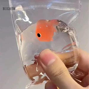 Bighsm Sáng Tạo Mới Lạ Trong Suốt Cá Vàng Nhỏ Bóp Túi Pinch Cá Hề Đồ Chơi Người Lớn Giảm Căng Thẳng Đồ Chơi Trẻ Em Quà Tặng Martijn