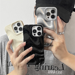 Ốp điện thoại silicon sóng không đều màu trơn sang trọng cho iPhone16 Pro Max 15 14 13 12 11 Pro Max Vỏ bảo vệ camera chống sốc Vỏ mềm chống rơi
