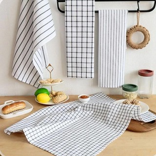 PENTAXZR Khăn Lau Đĩa, Khăn Nhà Bếp Cotton 40x60cm, Trang Trí Nhà Trắng Bền Dễ Dàng Rửa Bàn Ăn Tối