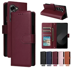 Dành Cho Samsung Z Fold 7 6 5 4 Vỏ Điện Thoại Ví Da Từ Tính Galaxy Fold7 Vỏ Lật Đựng Thẻ Khe Cắm