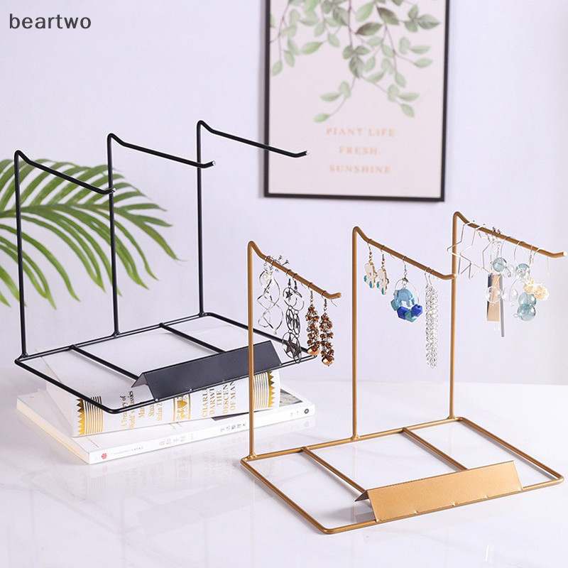 < Beartwo > Đế trưng bày trang sức bằng sắt Để bàn Đồ lặt vặt Giá đựng đồ trang sức cho vòng cổ Vòng tay Bông tai Nhẫn đẹp