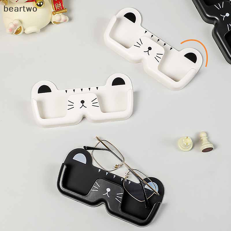 < Beartwo > Giá đỡ kính treo tường hình dễ thương - Trang trí không đục lỗ, Kính râm và chân đế, tủ quần áo sắp xếp kính râm đẹp