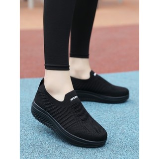 Mới Flyknit Rocker Giày Slip-On Lười Size Lớn Giày Thể Thao Nữ Hàng Miễn Phí Vận Chuyển
