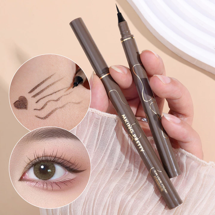 Bút kẻ mắt dạng lỏng khô nhanh 0,005mm - Bút kẻ mắt mờ siêu mịn - Bút kẻ mắt nằm tằm - Chống thấm nước, lâu trôi, chống mồ hôi - Bút mi mắt - Mỹ phẩm trang điểm mắt