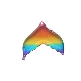 Mặt dây chuyền tự làm với thiết kế gradients đuôi cá bướm lấp lánh theo chủ đề nàng tiên cá, phù hợp DIY handmade